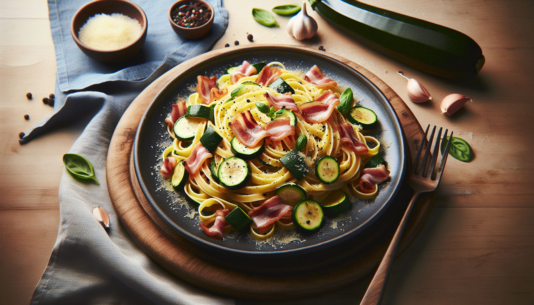 pasta con speck e zucchine